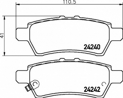 HELLA PAGID 8db355012081 -  Комплект тормозных колодок, дисковый тормоз